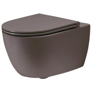 TR18/F85 /TR004  Trevi, Унітаз підвісний + набір кріп.F85 +кришка(TR004), moka (1 сорт)