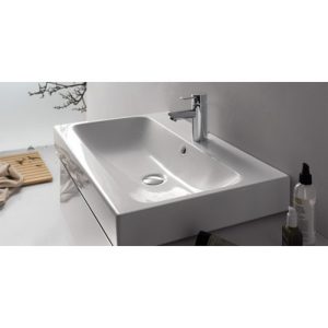 124060000 iCon Умивальник 60 cм, з 1 отв.під зміш., з переливом, колір білий глянець (1 сорт)