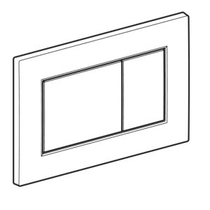 115.660.JQ.1 Sigma01 square Клавіша змиву, подвійний змив, хром матовий (1 сорт)