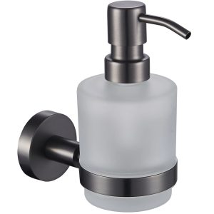 25065 GLORIA GUN METAL Дозатор для рідкого мила, скло (1 сорт)