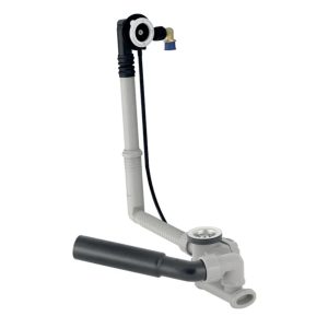 150.700.00.6 Злив-перелив для ванни з поворотним механізмом і підводом, наповнення через перелив, d52, довжина 26 см, з фановим відводом d40/50мм (1 сорт)