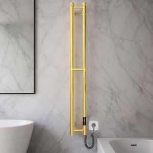 2.13.046353.GS Рушникосушка електр. e-INOX Соле 1170х140 TR 2.0 K, в комплекті з кабелем і вилкою та набором для прих.підкл., золото сатин (1 сорт)