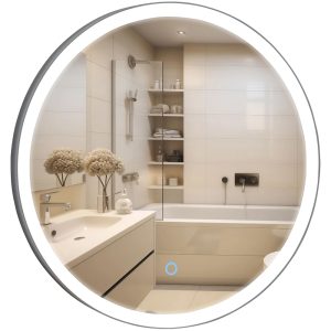 27300 Lorenzo Дзеркало 50 см з підсвіткою (сенсор), колір чорний (1 сорт)