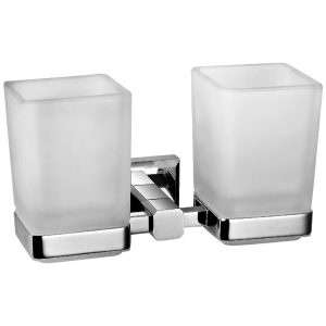 9928А (1786) LEONARDO Склянка для зубних щіток подвійна, хром (1 сорт)