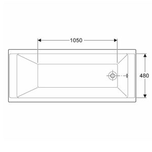 5341000 SUPERO Ванна акрилова прямокутна 150x70см, колір білий, в комплекті з ніжками SN14 (1 сорт)