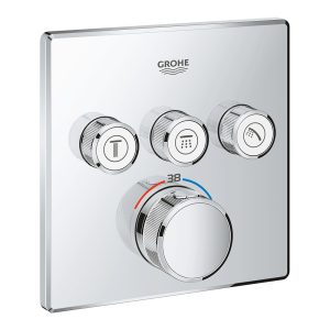 29126000 Grohtherm SmartControl Зовнішня частина термостату прихованого монтажу на 3 споживачі, хром (1 сорт)