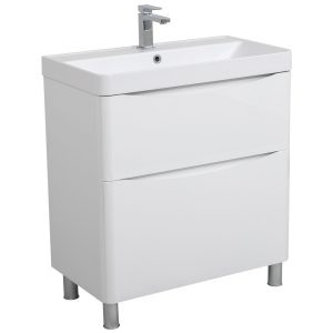 22915  Америна 75 см з раковиною Deep підлогова, біла (1 сорт)