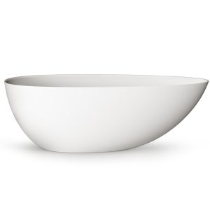 VABELLOS/00 BELLA OVO Ванна окремостояча 170*80 см з литого (штучного) каменю Silkstone, з інтегрованим сифоном, білий матовий (1 сорт)