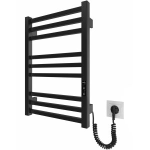 6.1.0100.06.BM Рушникосушка ел. HF London 570х430 чорний мат, в комплекті з прих.підкл (1 сорт)