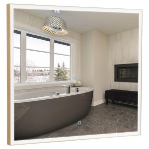 27431 Luce Дзеркало 80*70 см з підсвіткою (сенсор), колір золото (1 сорт)