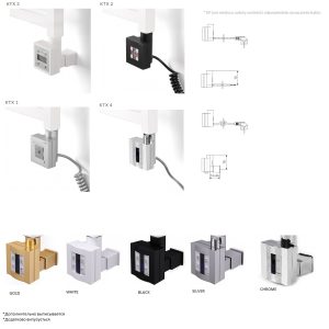 WLZIG083050KS96E8TS1D Рушникосушка електрична Terma ZIGZAG 835*500 , колір Soft 9016  (білий мат - ефект SoftTouch), підключення E8, Split 300 W (1 сорт)