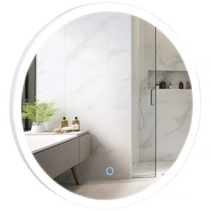 27304 Lorenzo Дзеркало 70 см сенсор з підсвіткою, колір білий (1 сорт)