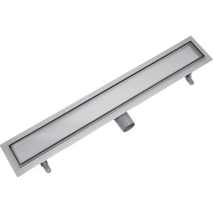 UN90220 Universal Душовий канал 90 з нержавіючої сталі та низьким сифоном і накладкою, з горизонтальним виводом, хром (1 сорт)