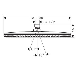 24520140 HG Raindance Alive S Верхній душ 300 1jet, brushed bronze (1 сорт)