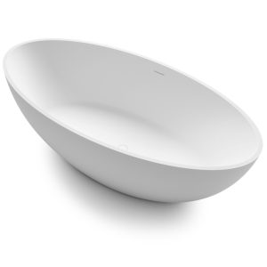 V308BO/V3080XBO800S CAREZZA Ванна зі штучного каменю 180 x 85 x 52h, білий матовий (1 сорт)