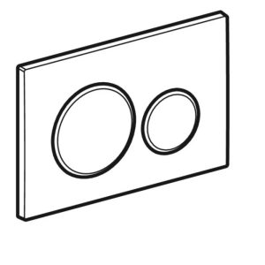 115.882.KJ.1 Sigma20 round Клавіша з подвійним змивом, білий/хром глянцевий/білий (1 сорт)