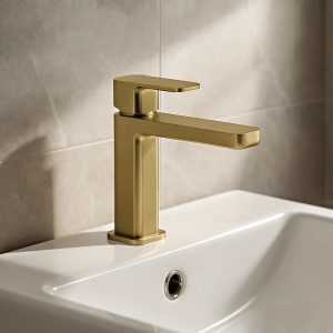 42288N075 KLUDI-RENON Зміішувач для раковини 110, брашоване золото (1 сорт)