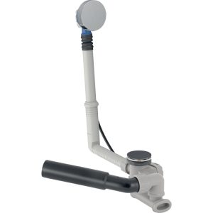 150.520.21.6 Злив-перелив із сифоном для ванни, з поворотним механізмом, d52, довжина 26 см, видимі елементи хром глянець d=40/50мм (1 сорт)