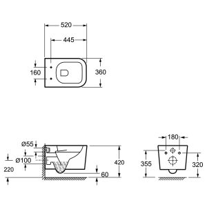 3050120 Fly Підвісний безобідковий унітаз з кришкою soft-close, білий глянець (1 сорт)
