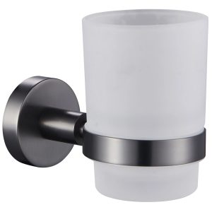 25060 GLORIA GUN METAL Склянка для зубних щіток, скло (1 сорт)