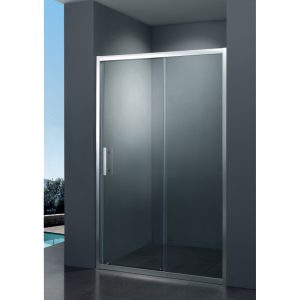 SDC1010 FRAME Душові двері в нішу розсувні - 100*190 - хром/прозоре скло (1 сорт)