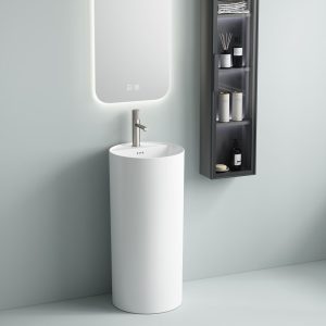 1408641 Style Раковина окремостояча з отвором під змішувач 400х400х860, біла (1 сорт)