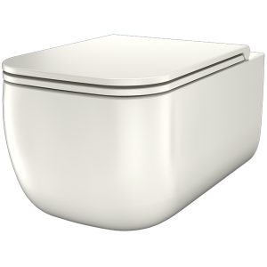 MWK4, MWWCSN+MWCWNS Neos Підвісний безобідковий унітаз з системою змиву VERTIGO, з прихованим кріпленням та кришкою soft-close, у кольорі panna (1 сорт)