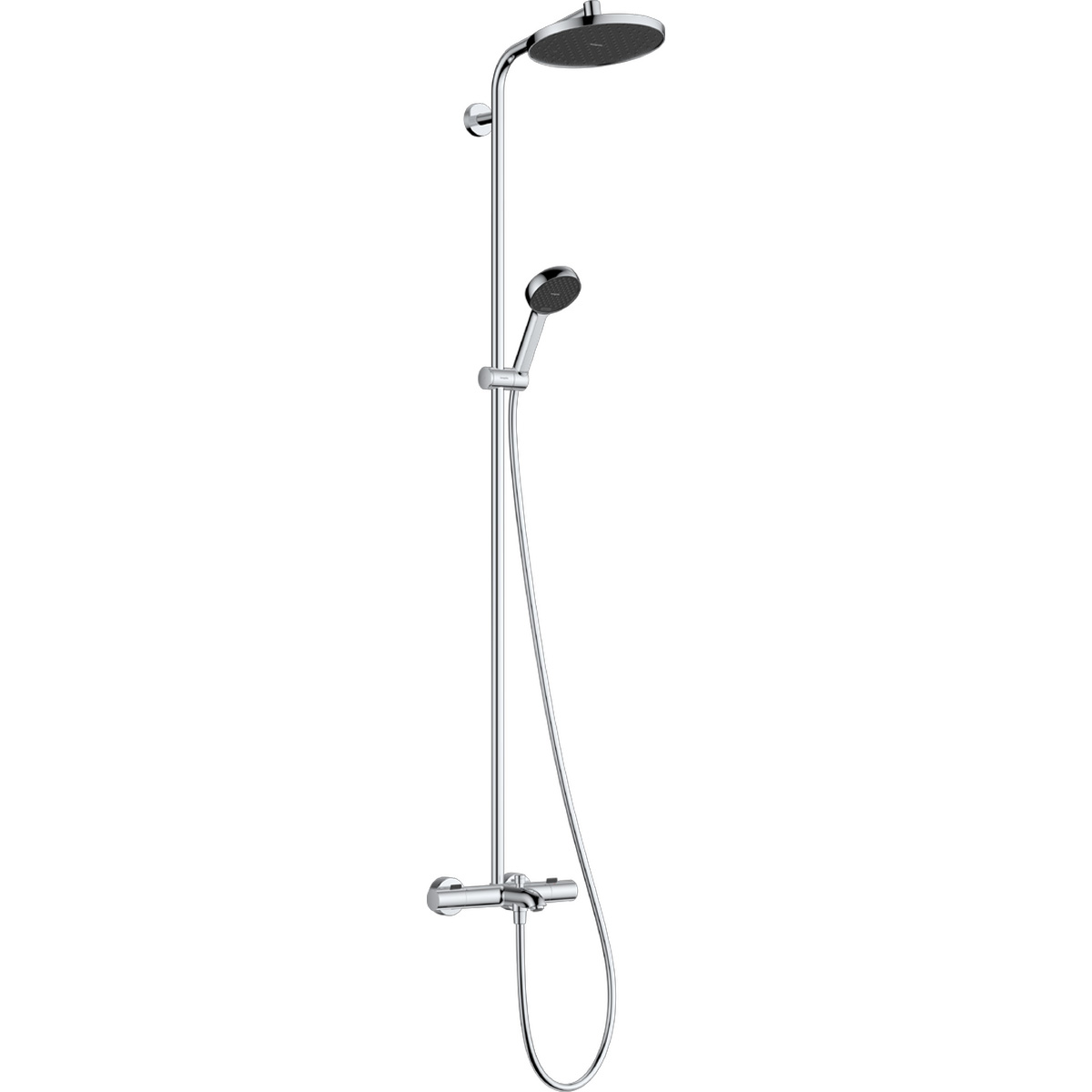 28871000 HG Activera S Душова система Showerpipe 240 1jet EcoSmart з термостатом на ванну Ecostat Fine, хром (1 сорт)