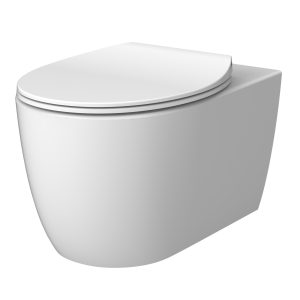 3020155W ACQUA NEW Унітаз підвісний безобідковий, тонка кришка soft-close, quickfix, білий матовий ( 2пак) (1 сорт)