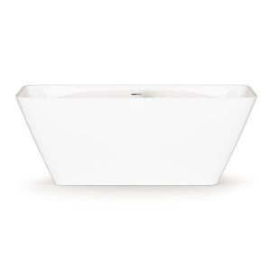 VAQUA/00 QUADRO Ванна окремостояча 159х70 см з литого (штучного) каменю, з інтегрованим сифоном, колір білий глянець (1 сорт)