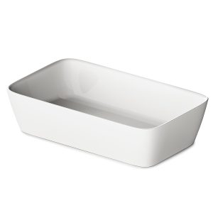 IQUAON/00 Раковина QUADRO ON з литого (штучного) каменю, колір білий глянець (1 сорт)