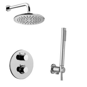 KITLIQ018CR LIGHT Комплект душової системи з термостатом, хром (1 сорт)