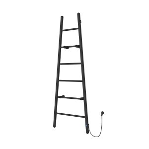 ESCE1-60/160C31 ESCADA ELECTRO Рушникосушка електрична у вигляді драбинки, колектори з круглим перетином, підключення справа, чорний мат (1 сорт)