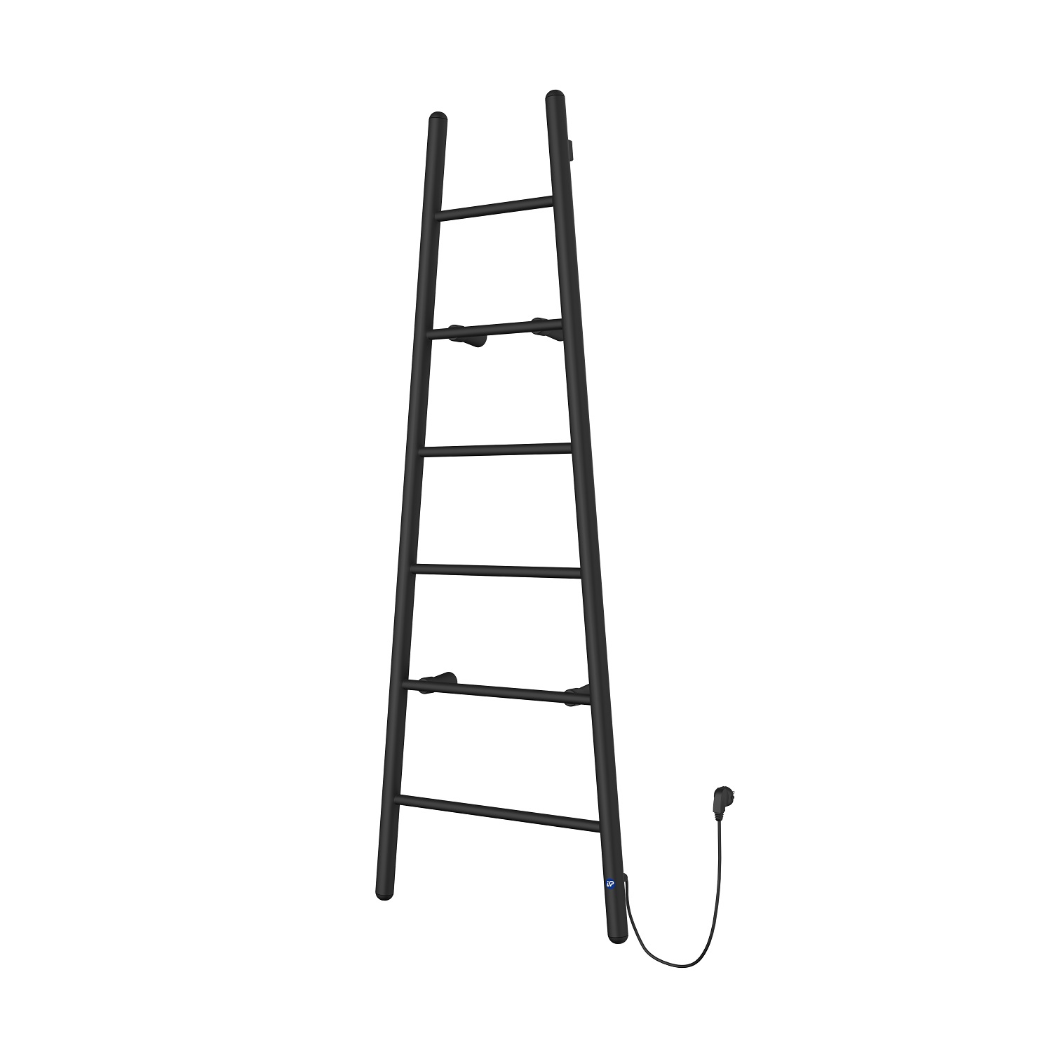 ESCE1-60/160C31 ESCADA ELECTRO Рушникосушка електрична у вигляді драбинки, колектори з круглим перетином, підключення справа, чорний мат (1 сорт)