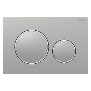 115.882.SN.1  Sigma20 round Клавіша змиву, подвійний змив, нержавіюча сталь матово/полірована/матова (1 сорт)