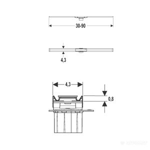 154.450.KS.1 CleanLine20 Кришка душового канала, L30-90см (1 сорт)