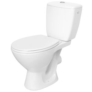 K681-060 Компакт COMPACT KASKADA 889 010 3/6 TOILET SEAT S-10 PP UA з поліпропіленовим сидінням, горизонтальний випуск, боковий підвід води (1 сорт)