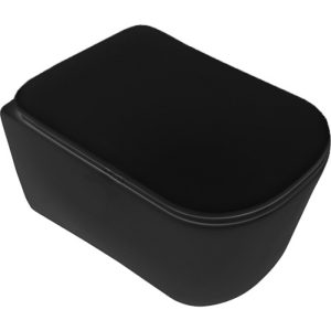 5114 31 Tribeca унітаз підвісний безобідковий із шумоізоляцією та кріпленням WB9N, чорний матовий (1 сорт)