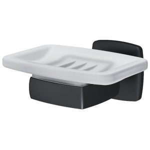 A9034222 Gem, Cкляна  мильниця з  настінним тримачем, чоний мат (1 сорт)