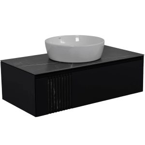 22207  Меблі MANHATTAN антрацит мат. зі стільницею КР Namibia Black 100 см та ум. One 46 см.,круг (1 сорт)