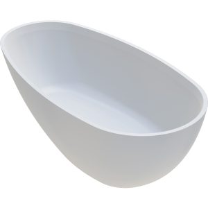 168.086.044.1-4.0.3.0.1 Ванна LACERTA окремостояча, біла, штучний камінь, 1680X865 (1 сорт)