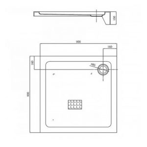 STR1090 FRAME Піддон 90*90 (1 сорт)