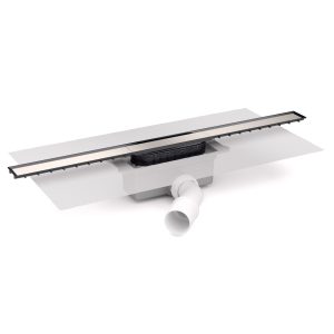 65010213 Душовий канал 65 з сифоном і накладкою, з горизонтальним виводом, хром (1 сорт)