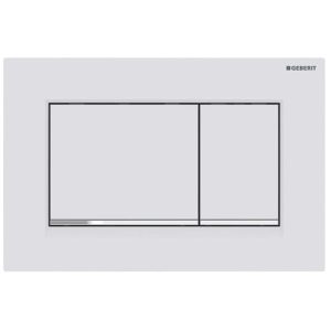 115.883.JT.1 Sigma20 square клавіша змиву, подвійний змив, білий мат/хром глянець (1 сорт)