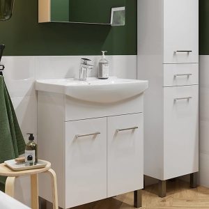 K119-078 Умивальник меблевий CERSANIA 50 з отвором для змішувача, з переливом, білий глянець (коробка) (1 сорт)