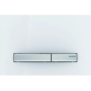 115.788.11.2 Sigma50 Клавіша з подвійним змивом, білий/хром мат (1 сорт)