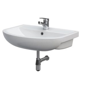 K667-025 ARTECO Умивальник меблевий 60 з отвором для змішувача, з переливом, білий глянець (картон) (1 сорт)