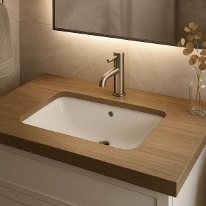 1610133 QUADRA Раковина під стільницю 550х380х190мм, біла (1 сорт)