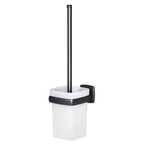 A9033422 Gem, Стійка з туалетною щіткою, універсальна, чорний мат (1 сорт)
