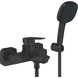 1018142430 Cubeo Змішувач одноважільний для ванни з ручним душем, чорний матовий (1 сорт)